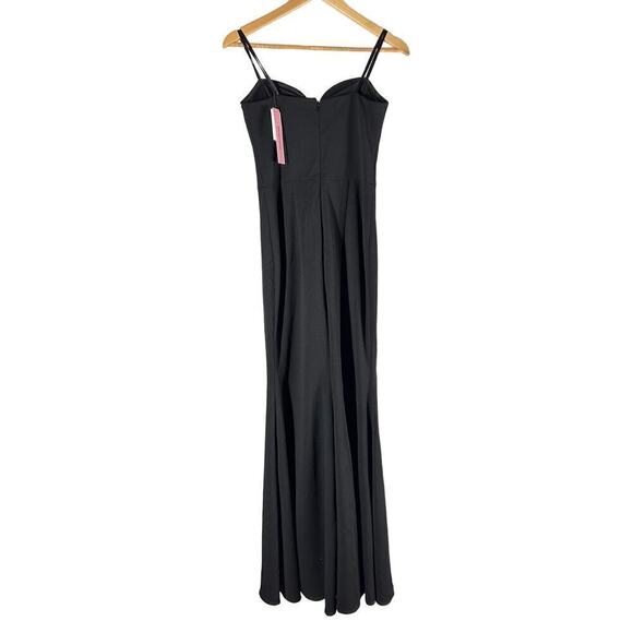 AQUA Strapless Plunging Black Formal Party Evening Dress - Picture 4 of 12